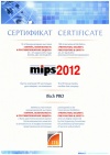 Сертификат участника выставки Mips 2012