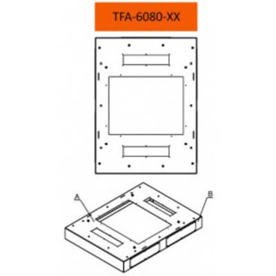 Комплект TFA-6080-GY нижнее и верхнее основание для напольного шкафа сер TFA, 600х800 мм, GY