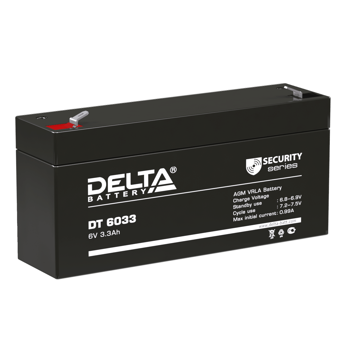 Аккумулятор 3,3а/ч 6В (DT 6033) Delta