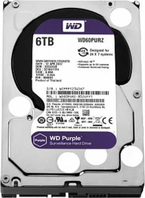 Жесткий диск 6 ТБ WD60PURZ  HDD, SATA III, 3.5  Western Digital (WD)