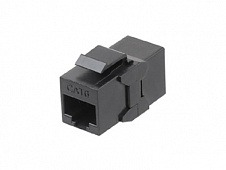 Адаптер CA2-KJ-C6-BK RJ-45(8P8C) формата Keystone Jack, категория 6, 4 пары, черный Hyperline