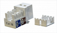 Вставка KJ9-8P8C-C5e-90-WH категория 5e, белая Hyperline