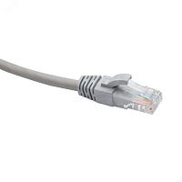 Патч-корд U/UTP категория 5e LSZH 1 м, серый DR-181007 коммутационный  Datarex