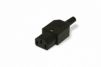 Разъем CON-IEC320C20 IEC 60320 C20 220В 16A на кабель, контакты на винтах, прямой Hyperline